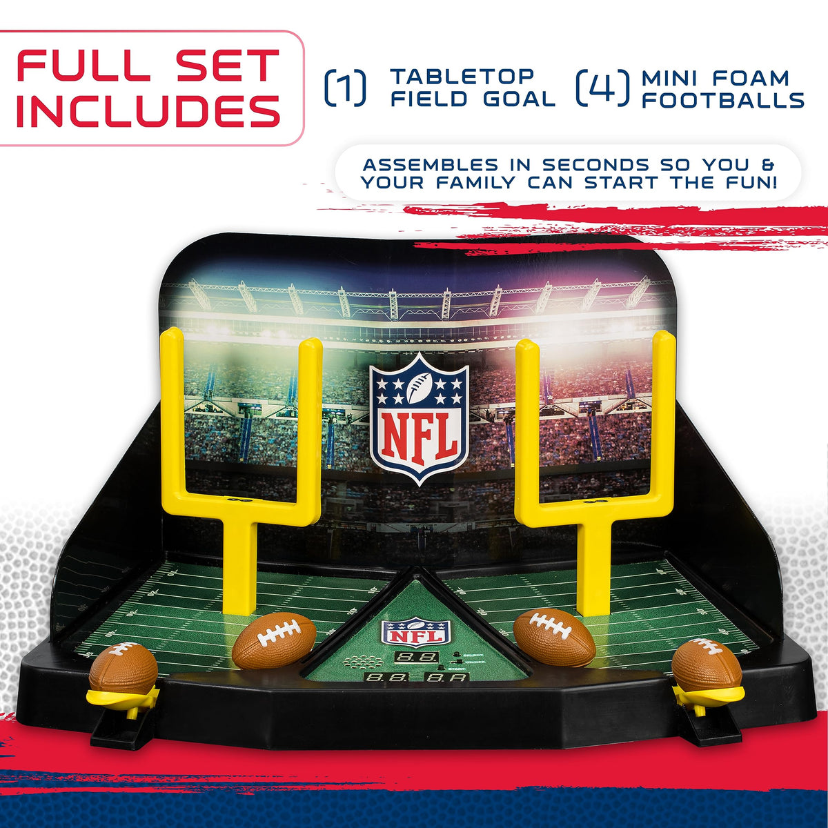 Franklin Sports spring-loaded football launchers deliver fast, accurate shots.