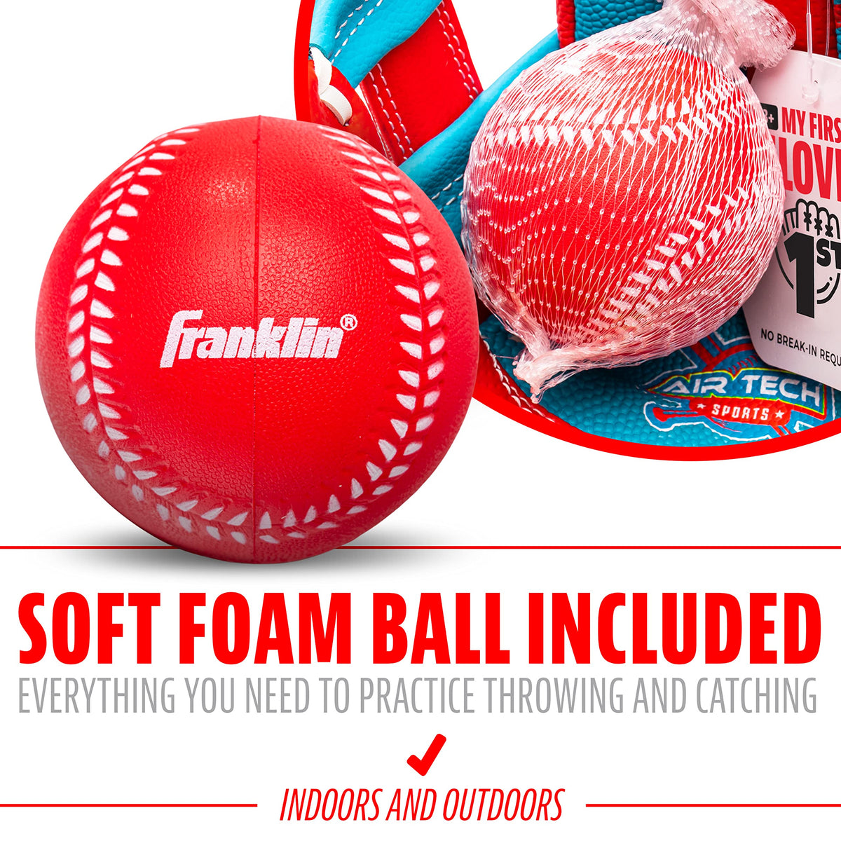 USA-themed Franklin Sports glove ideal for beginner tee-ball players