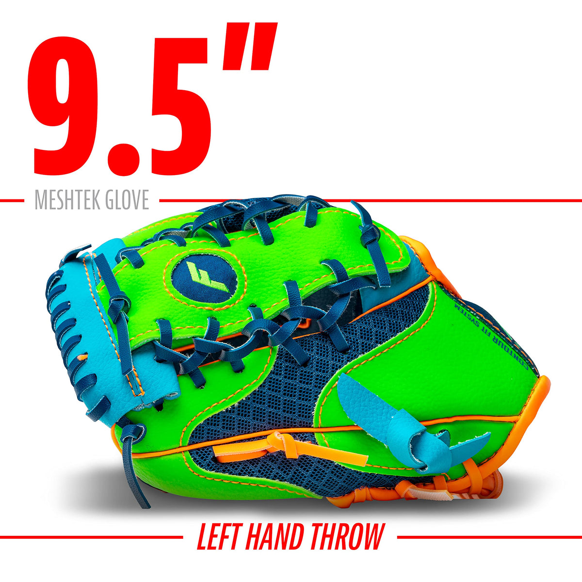 Franklin Sports teeball glove mesh shell close-up highlights lightweight construction