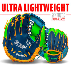 Franklin Sports teeball glove soft palm detail for ready-to-play design
