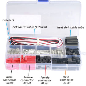 Fraternize 22 AWG 3m cable bundle for RC wiring and extensions