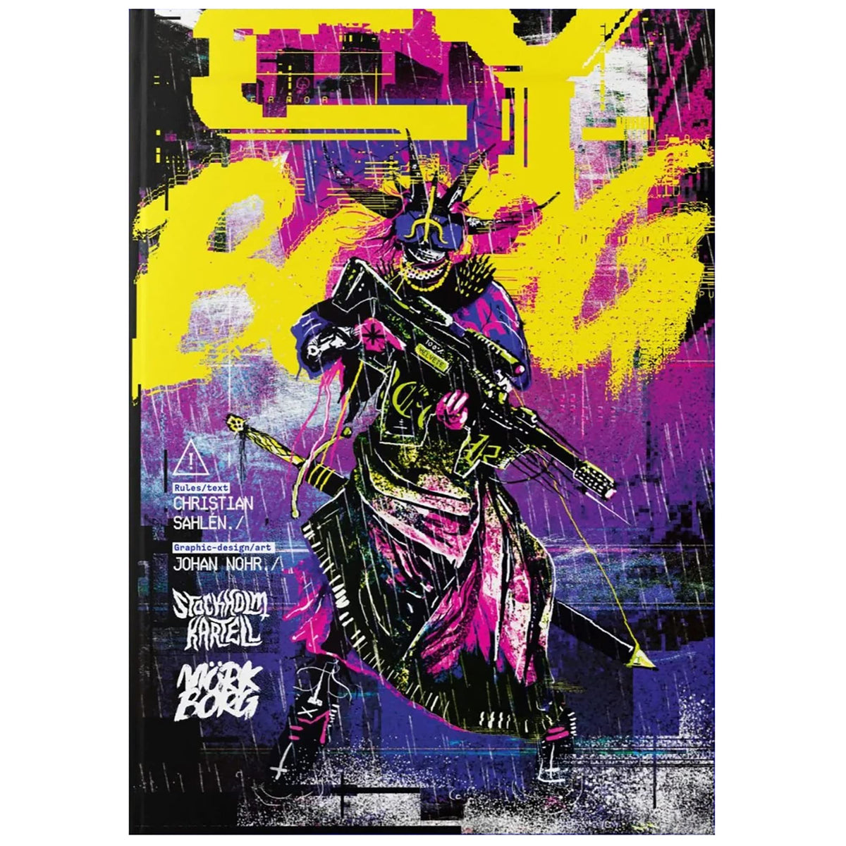 Free League CyBORG Core Rulebook hardback purple cover for immersive sci-fi campaigns
