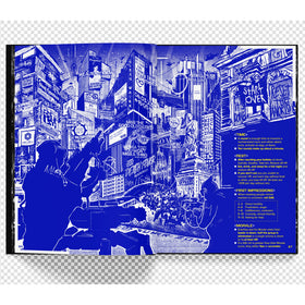 Megacity Cy after the Incident scene from Free League CyBORG Core Rulebook enhances gritty setting