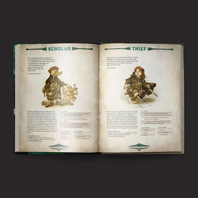 Free League Dragonbane core rulebook illustrated pages inviting quick, accessible D20 play.