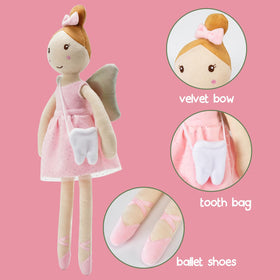 Free Space Tooth Fairy with sparkly wings enhances bedtime storytelling.