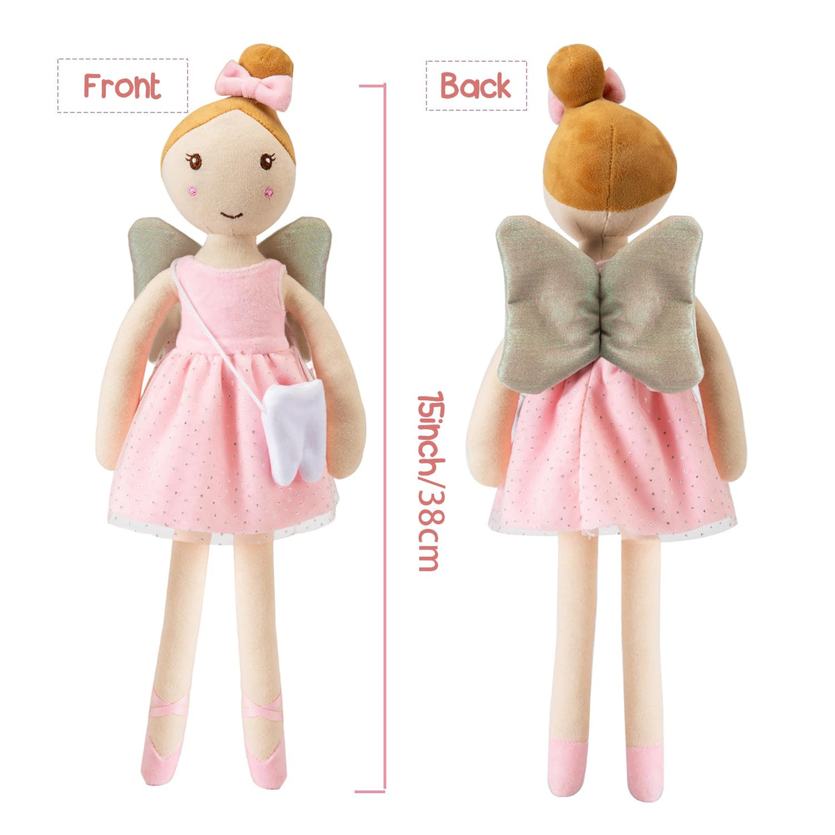 Free Space Tooth Bag pocket holds lost teeth securely for kids.