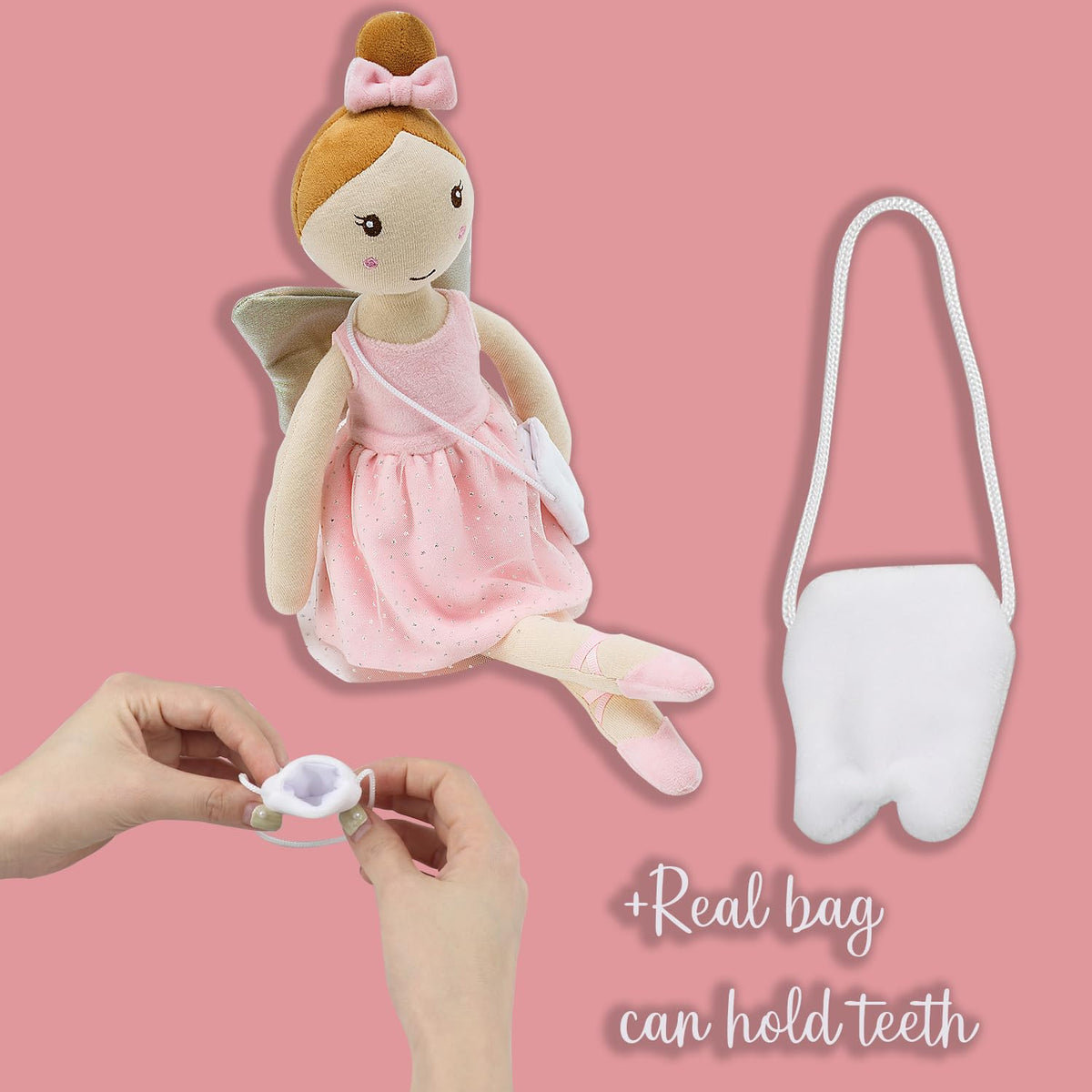 Free Space Tooth Fairy doll for room decor and shelf display.