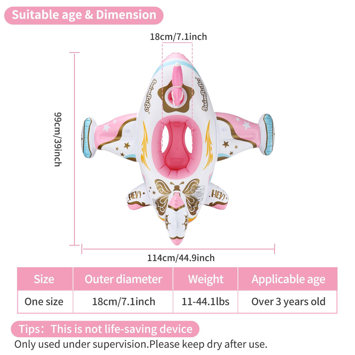 Free Swimming Baby durable buoyancy support keeps little swimmers steady