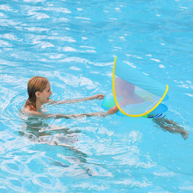 Free Swimming Baby portable pool float with pump included for travel.