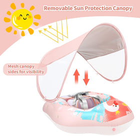 Free Swimming Baby Swimbobo float showcasing sponge chest support for added belly protection.