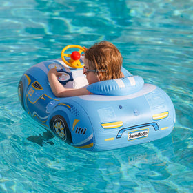 Free Swimming Baby Swimbobo front view pool float for safe toddler water play