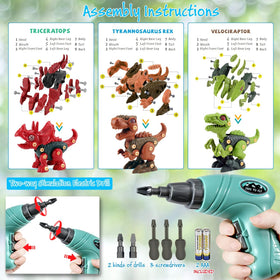 FREE TO FLY take-apart dinosaur assembly action kit demonstrates hands-on learning.