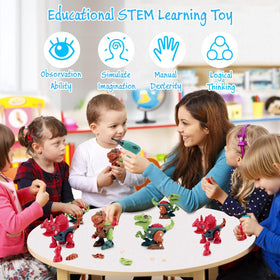 FREE TO FLY brown Tyrannosaurus Rex toy promotes fine motor skill development.
