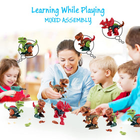 FREE TO FLY green Velociraptor encourages imaginative building sessions.