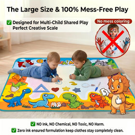 Free to Fly Water Doodle Mat dinosaur molds spark imaginative play and fine motor skills.