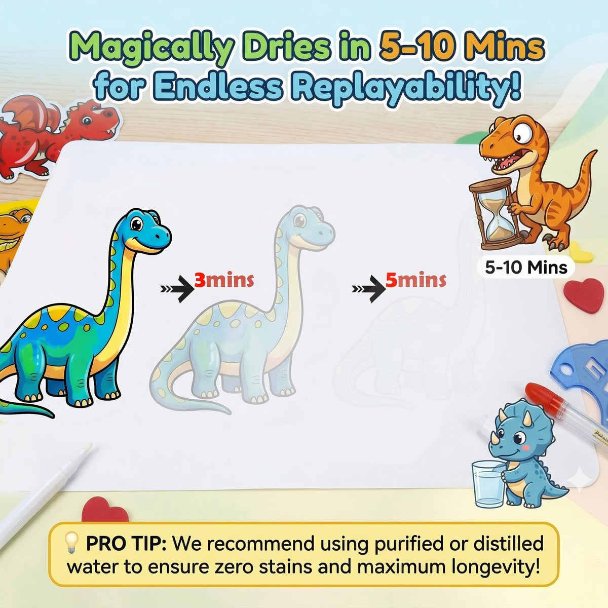 Free to Fly Water Doodle Mat foldable design for easy storage after play.
