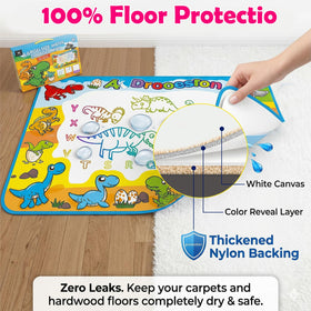 Free to Fly Water Doodle Mat leak-proof pens prevent accidental spills during use.