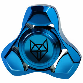 FREELOVE metal fidget spinner for adults in blue with smooth, quiet spins