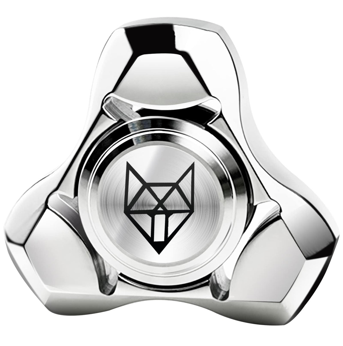 FREELOVE metal fidget spinner in silver, adults’ desk toy for smooth spins.