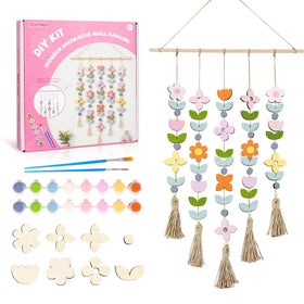 FreePanda wooden painting kit for kids, colorful painting session boosts creativity.