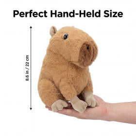 Freetoes capybara toy side view highlighting soft cuddly fabric.