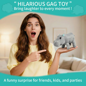 Freetoes Farting Hippo Plush soft fabric for cozy hugs.