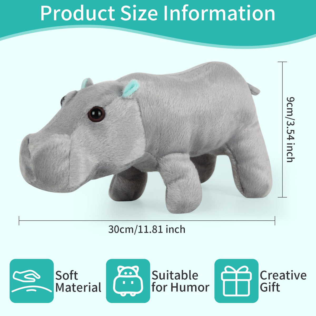 Freetoes Farting Hippo Plush with sound device adds playful office pranks.