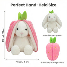 Freetoes strawberry bunny reversible-zipper shows two looks in one for versatility.