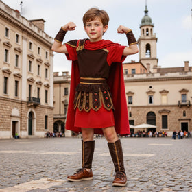 Frekuyrt Kids Warrior Costume arm guards add an authentic knightly look.