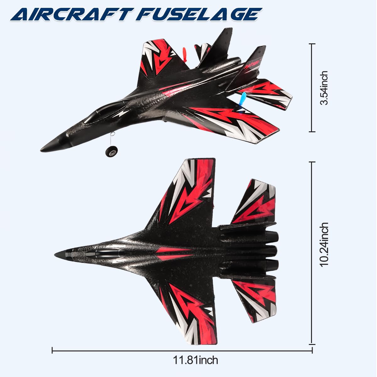 Fremego SU27 RC plane LED lights for night flight visibility