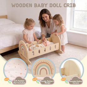 FReniland easy-assembly wooden cradle for quick setup