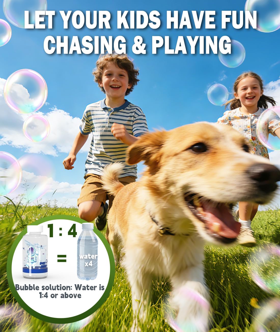 Two concentrates extend bubble fun with rich, lasting streams.