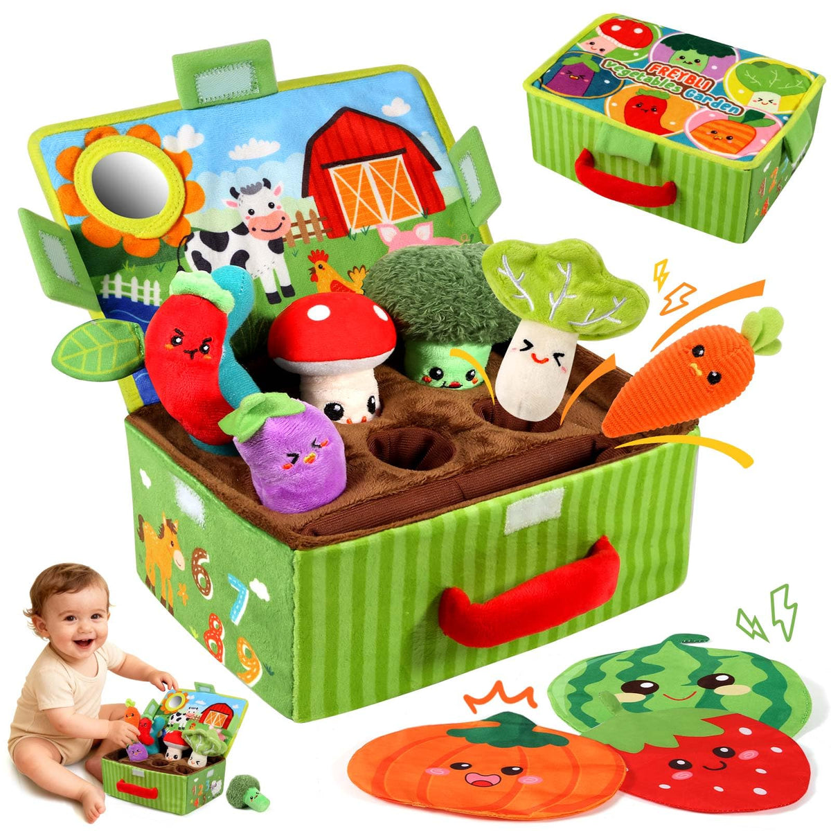 FREYBLI Sensory Garden apple toy boosts grip and exploration.