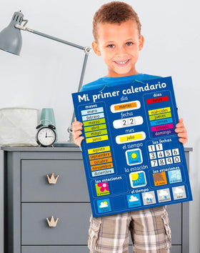 Fridge Magic calendar magnets on board promote interactive learning