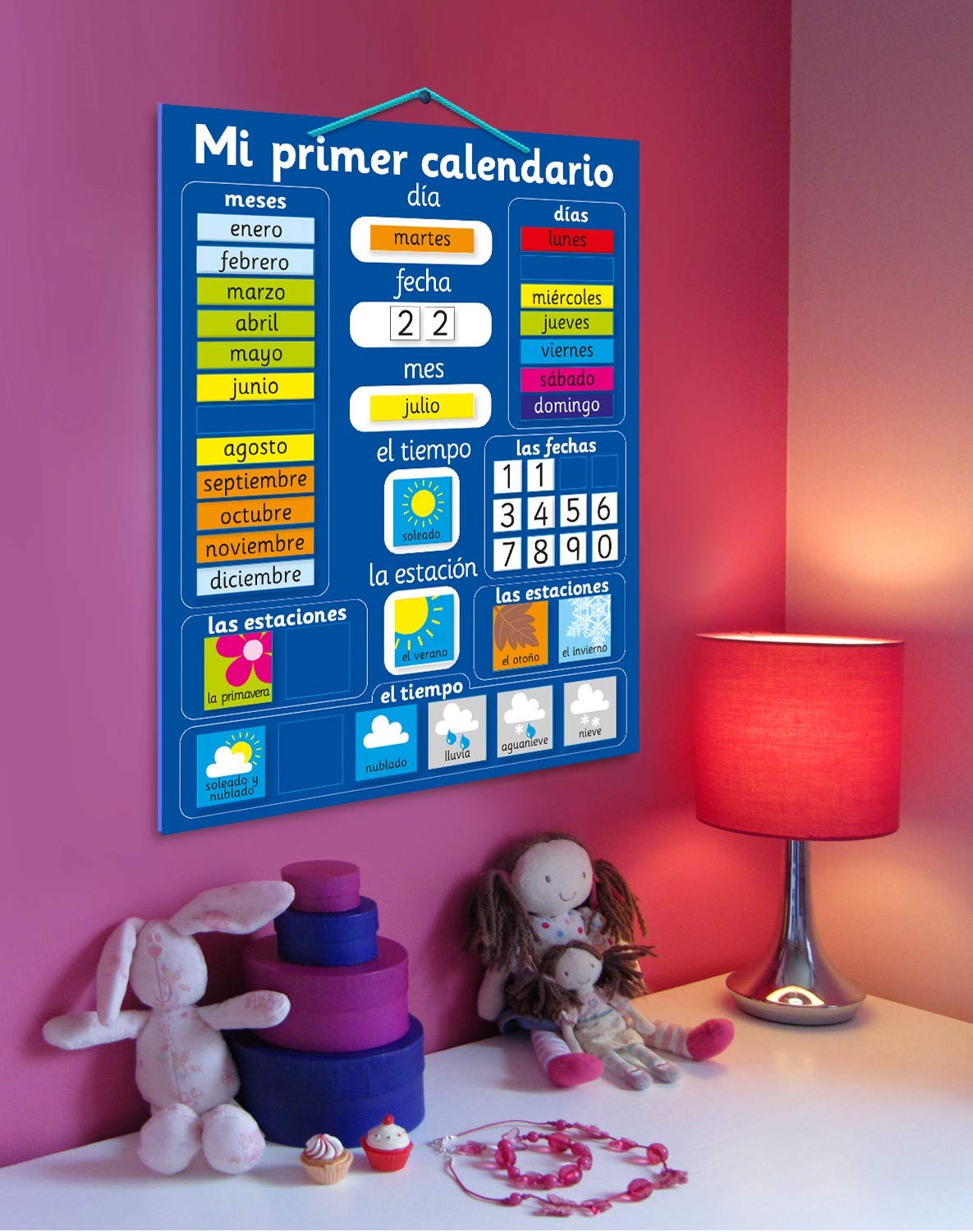 Fridge Magic daily movement magnets support understanding of day, date, and weather