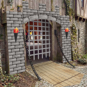 Frienda 3D torch prop right enhances lighting for castle displays.