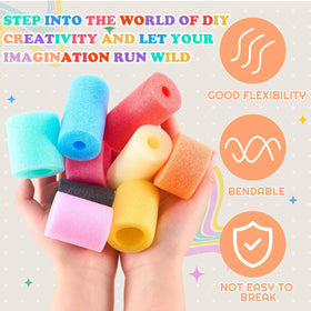 Frienda pool noodles bits craft-ready, perfect for necklaces and mosaics.