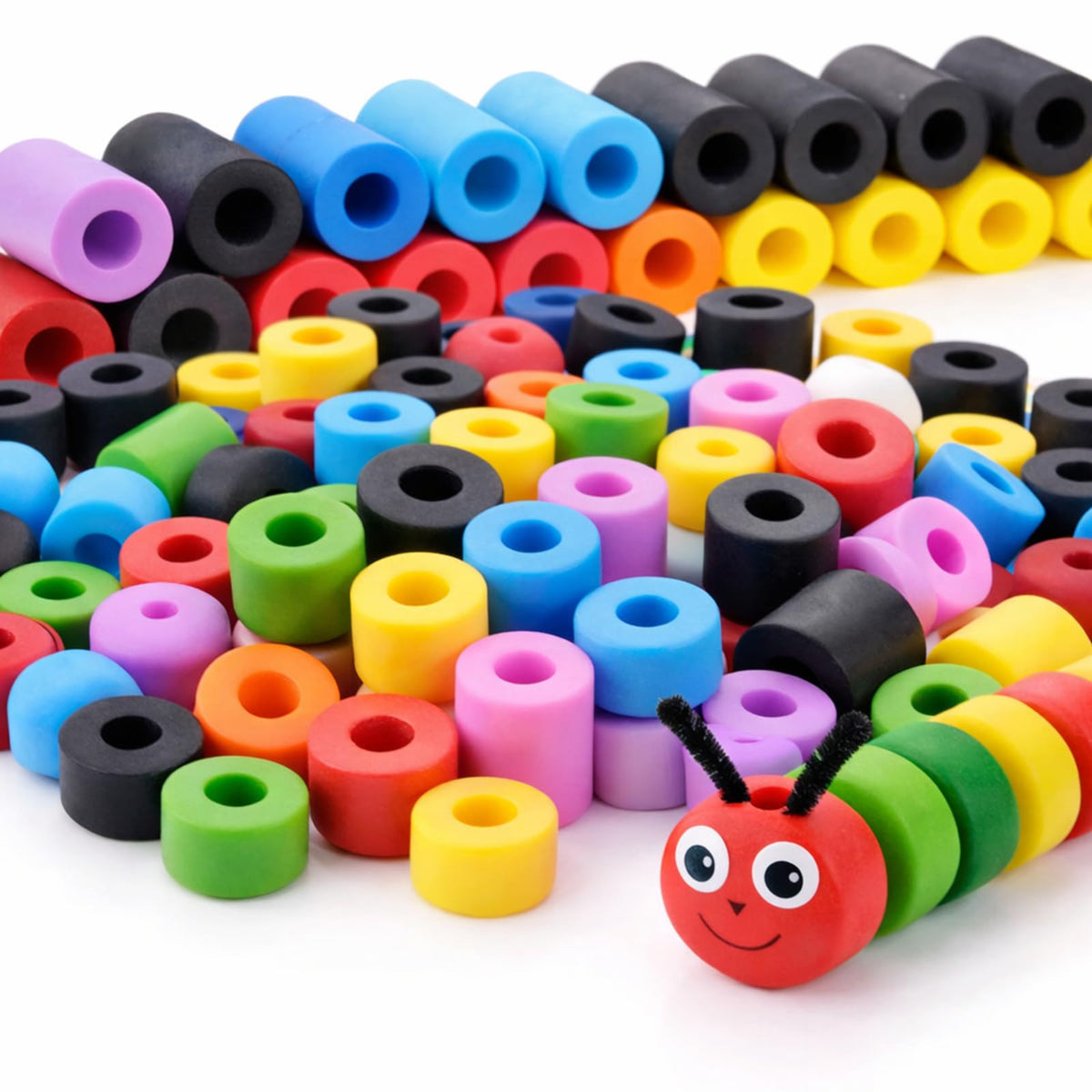 Frienda pool noodles bits multicolor pack closeup, ideal for vibrant crafts.