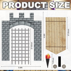 Frienda prison fence door cover adds authentic medieval atmosphere for party entrances.