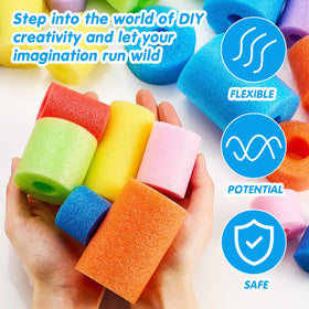 Frienda safe material foam noodles ensure kid-friendly crafting and worry-free play.