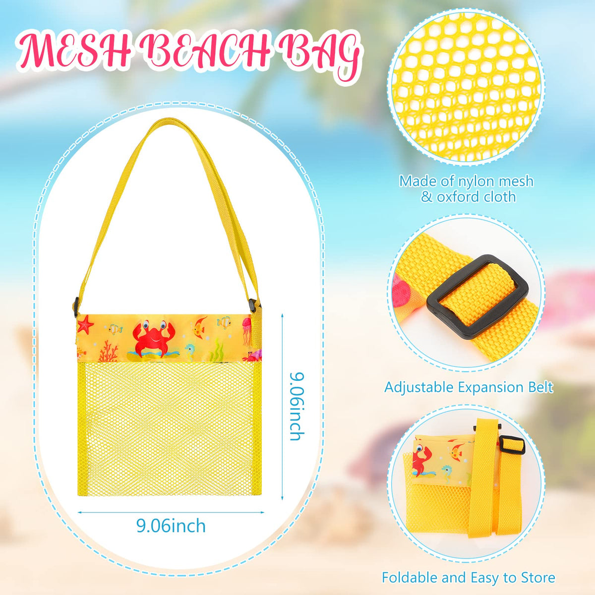 Frienda bag on a sunny beach scene for sand-friendly carry