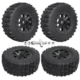 FriHobby pre-glued 1/10 SCT tires and wheels ready to install for faster setup.