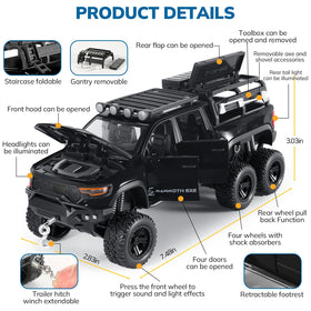 FRJV Mammoth 1/32 diecast truck side view with detailed design for play