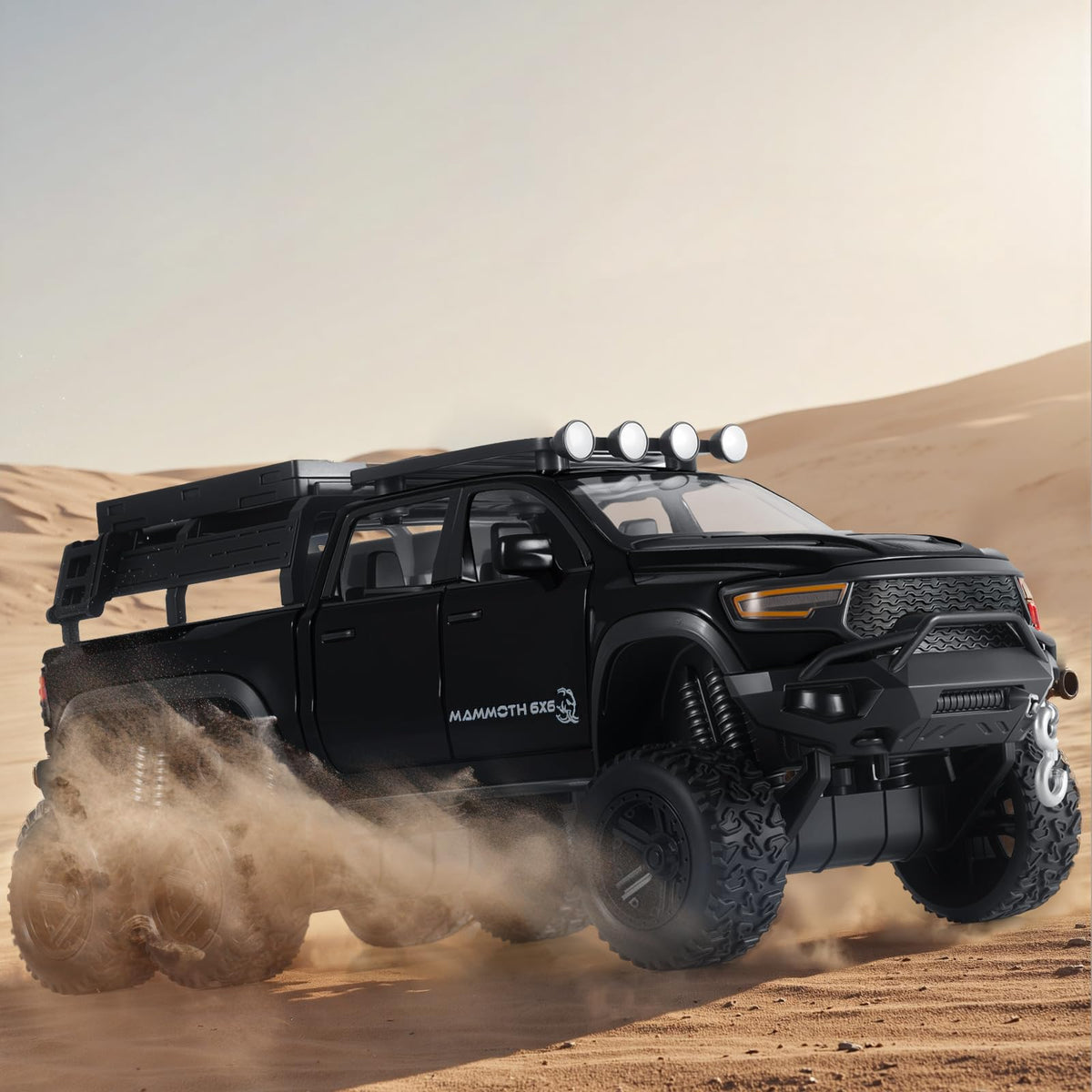 FRJV Mammoth doors, hood, and fender open for hands-on exploration