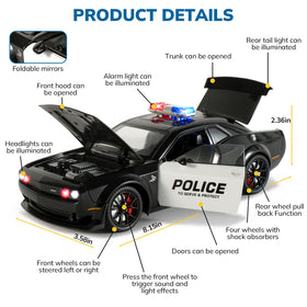 FRJV Hellcat police car with doors open for interactive play scenarios.