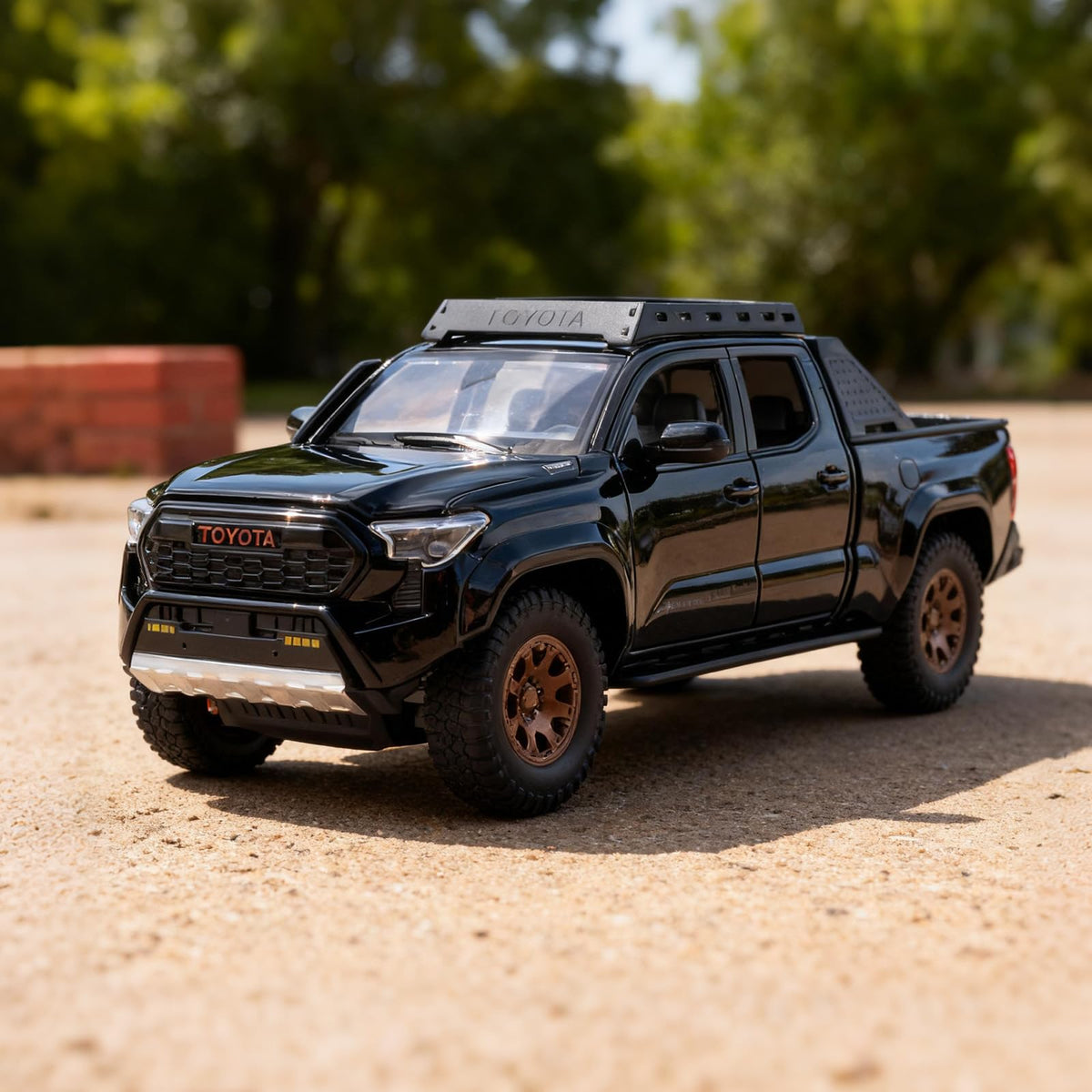 FRJV Tacoma truck rubber tires provide stable grip on flat surfaces