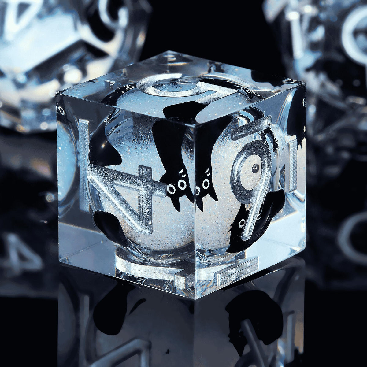 Froggod DND dice with large, bright numbers for quick reads.