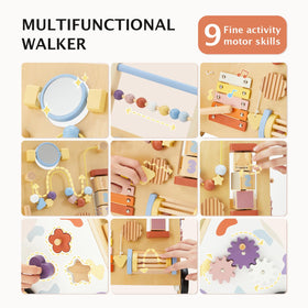 Frogprin wooden baby walker Montessori-inspired design encourages parent-child interaction.