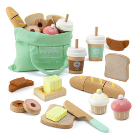 Frogprin wooden bakery toasts invite creative pretend breakfast play.