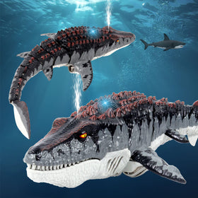 fromeasy Mosasaurus RC dinosaur toy rechargeable battery for long play sessions